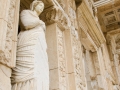 Statue in the library facade